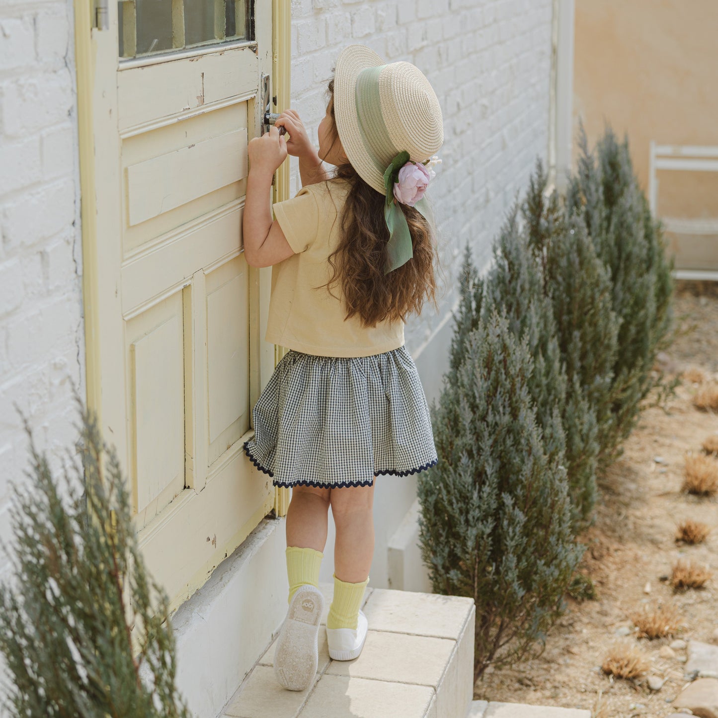 Bunny Patch Cotton T-Shirt – Yellow