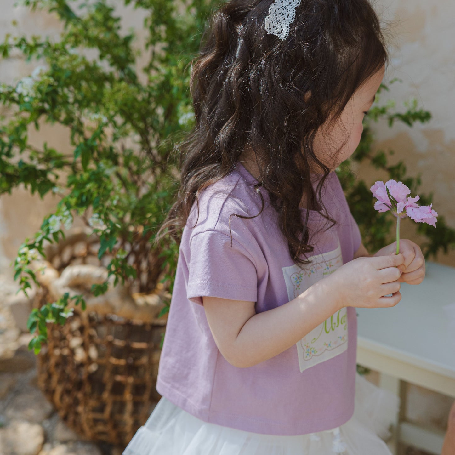 Bunny Patch Cotton T-Shirt – Pink