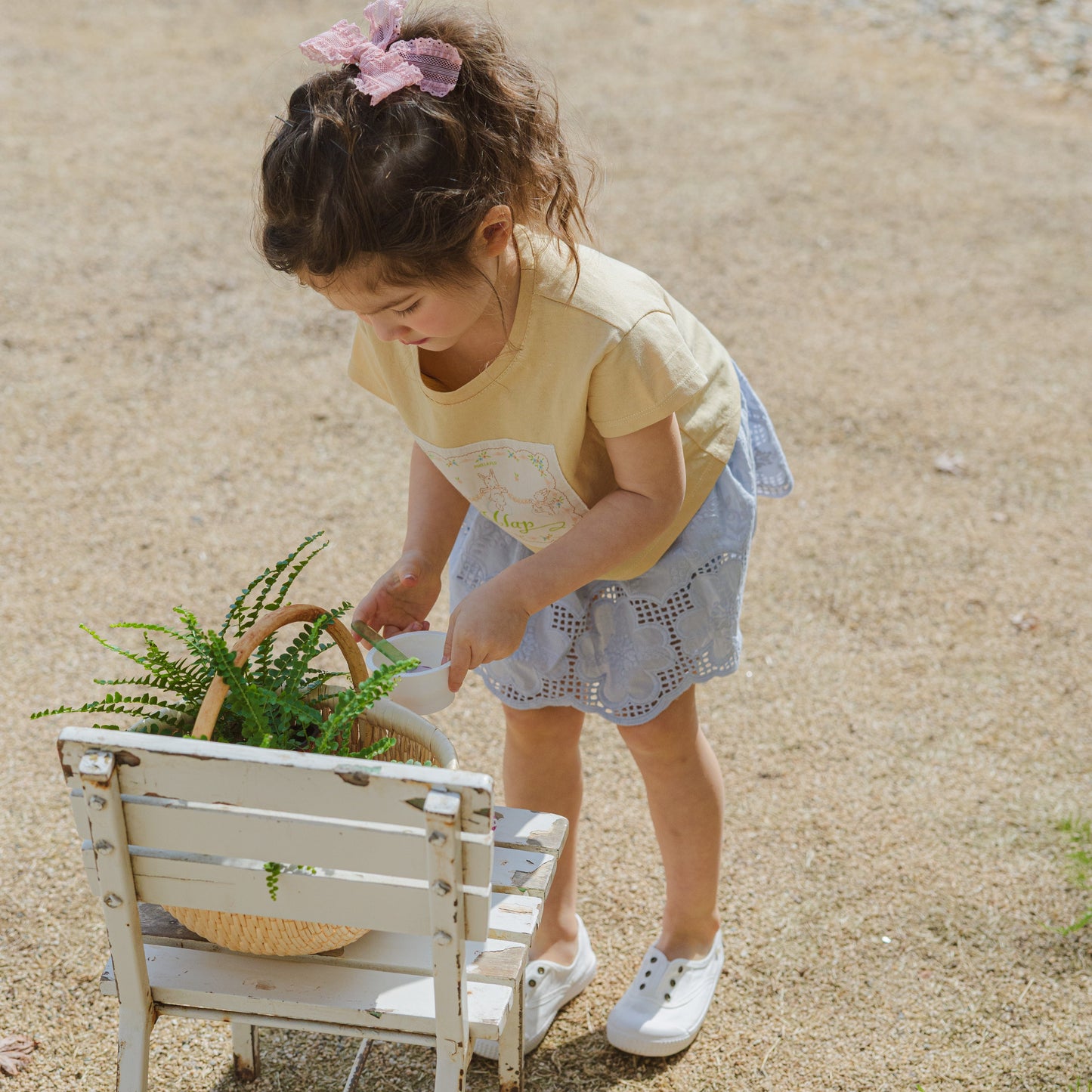 Bunny Patch Cotton T-Shirt – Yellow