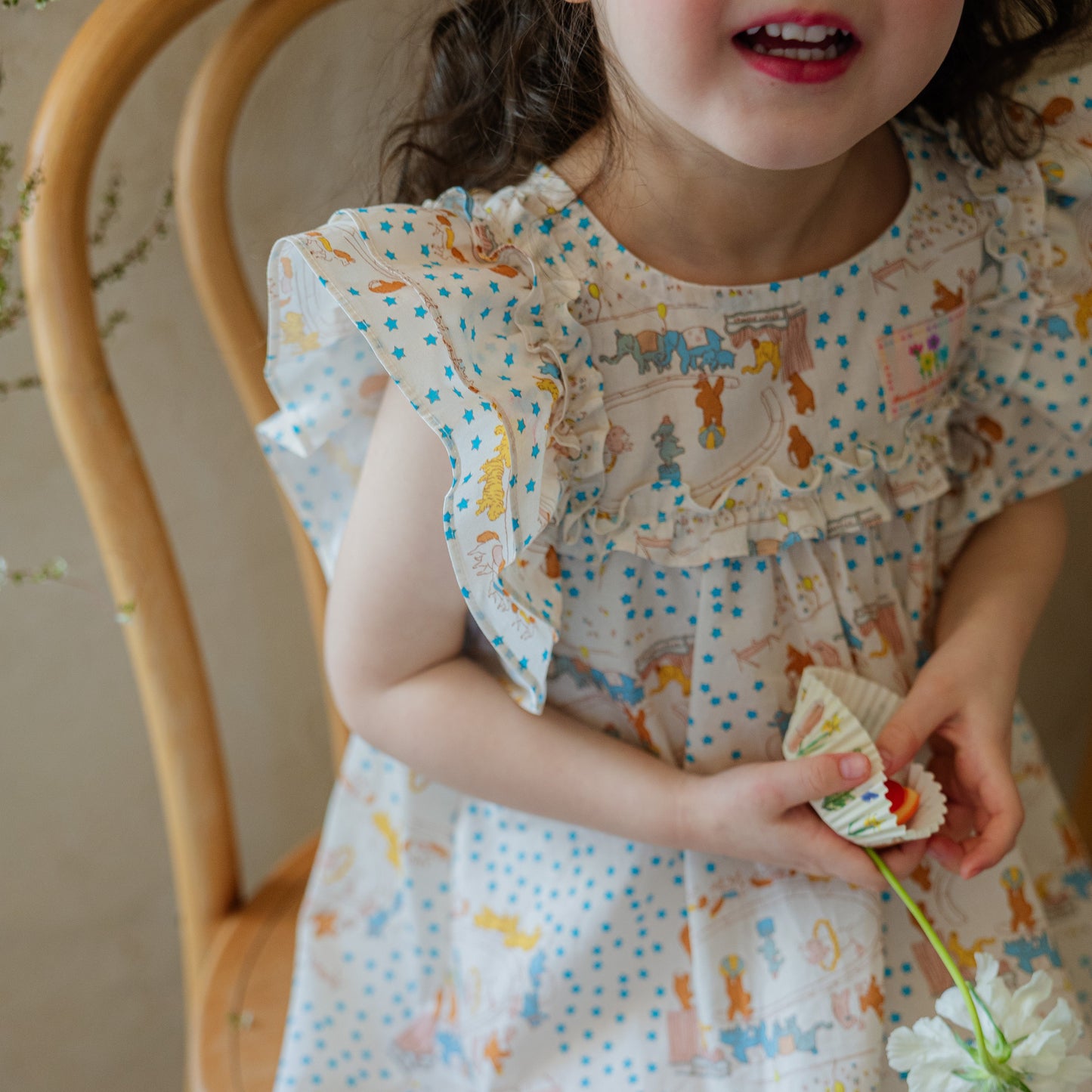 Circus Animal Print Cotton Dress