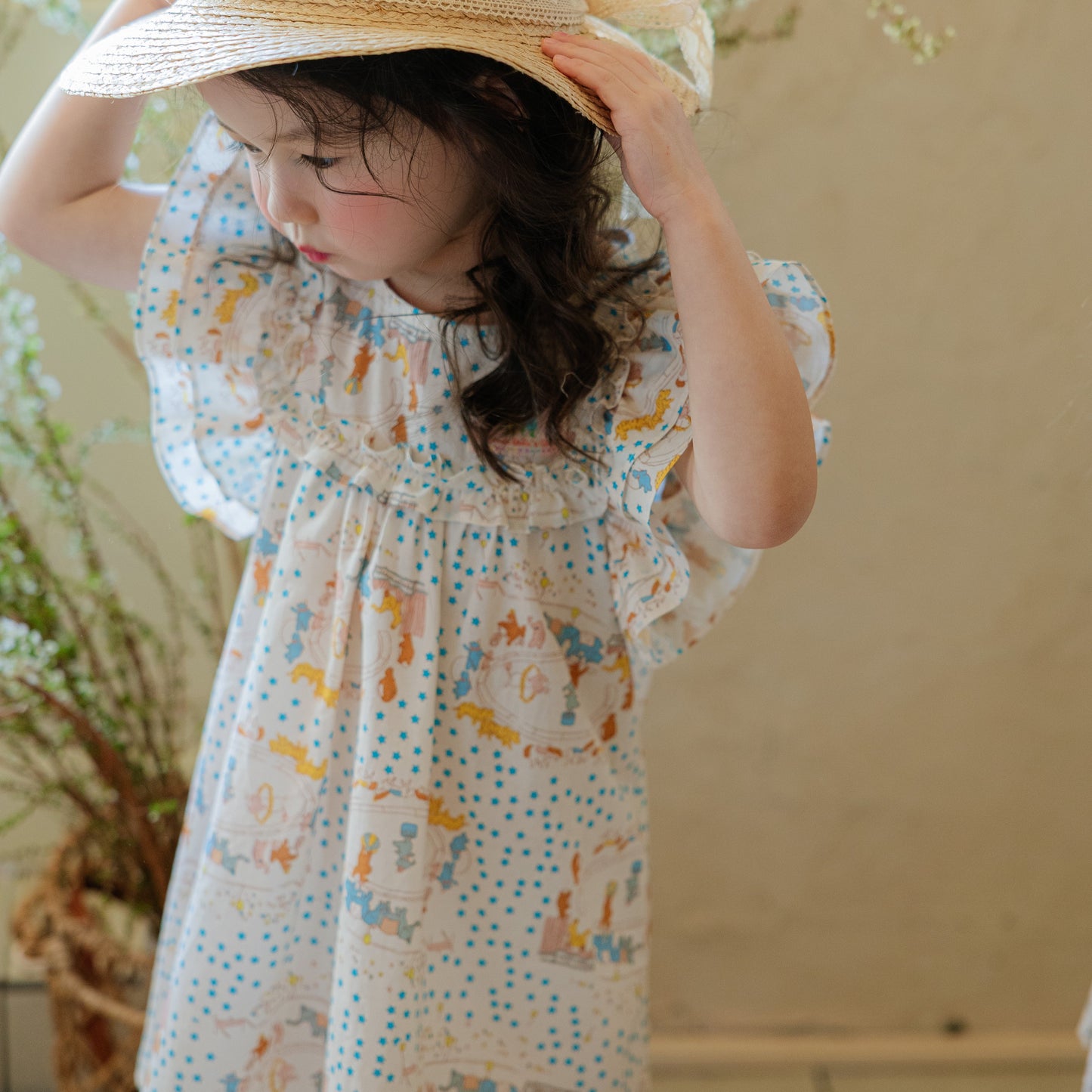 Circus Animal Print Cotton Dress