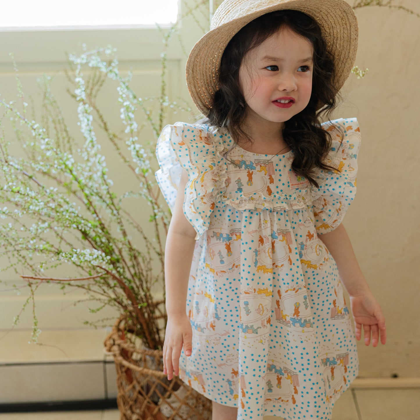 Circus Animal Print Cotton Dress