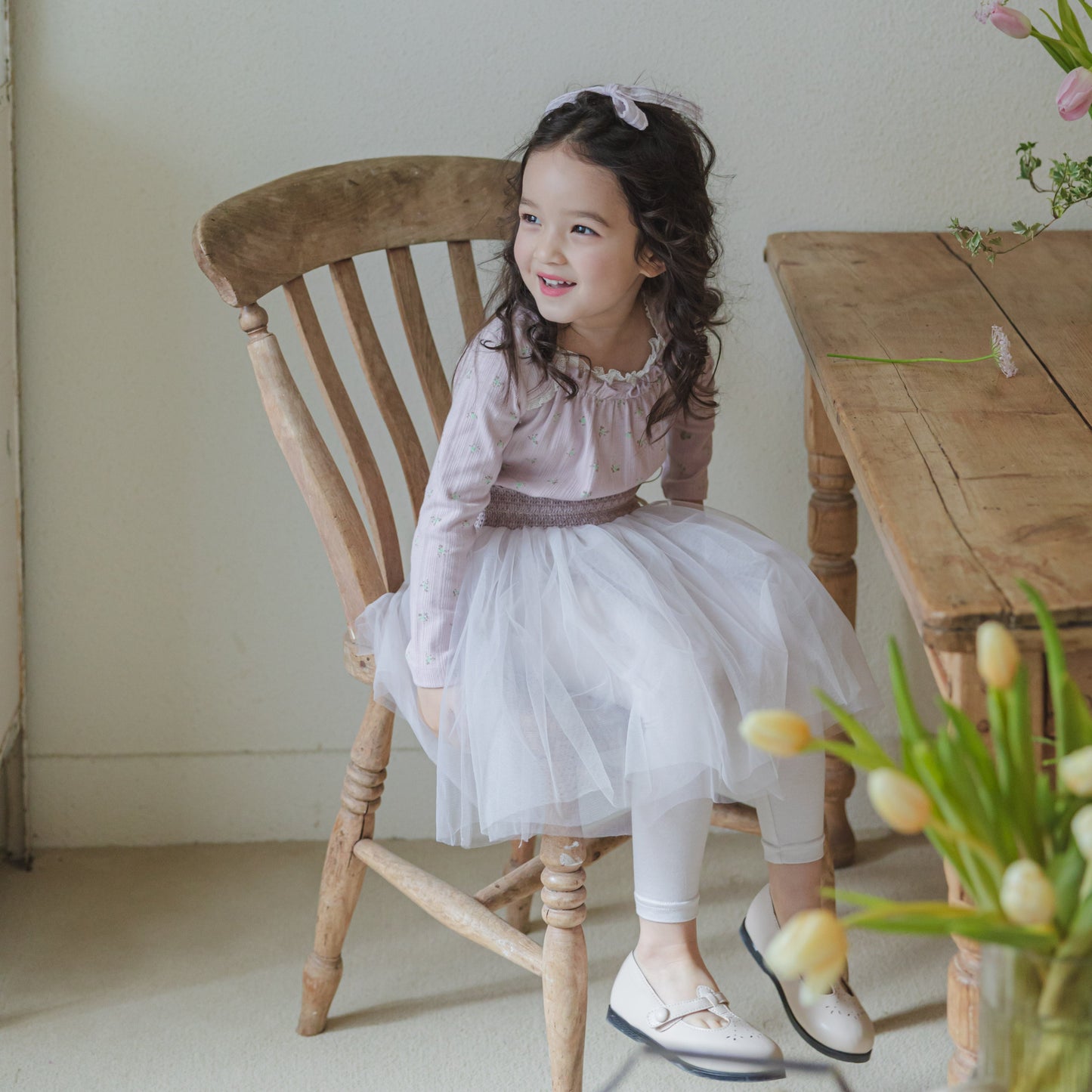 Girls Skirt Leggings Set - Pink