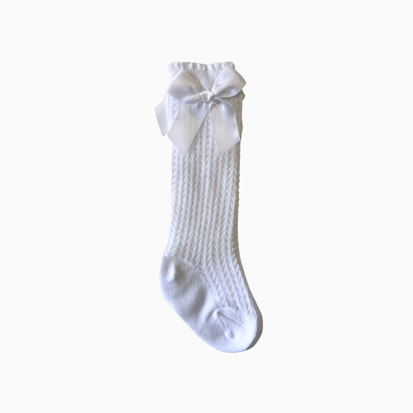 Satin Bow Baby Knee Socks - 3 colors