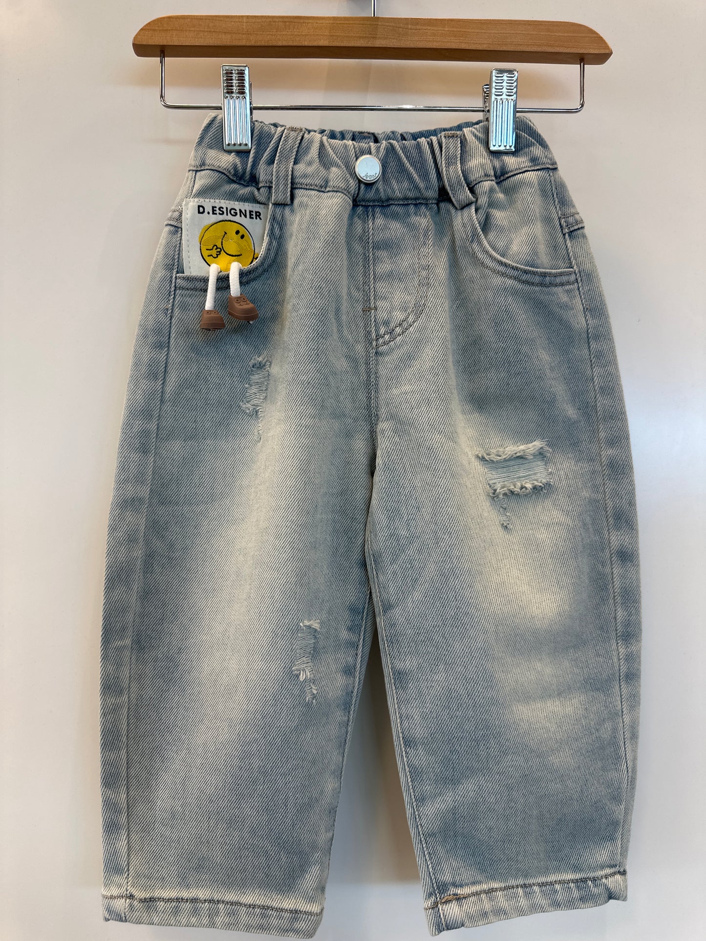 KIDS WASHED DENIM PANTS