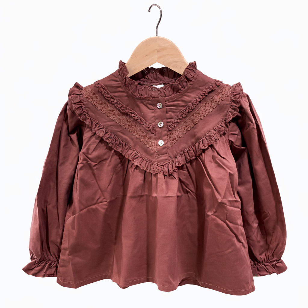 Romantic Baby Lace Collar Blouse (2 color)