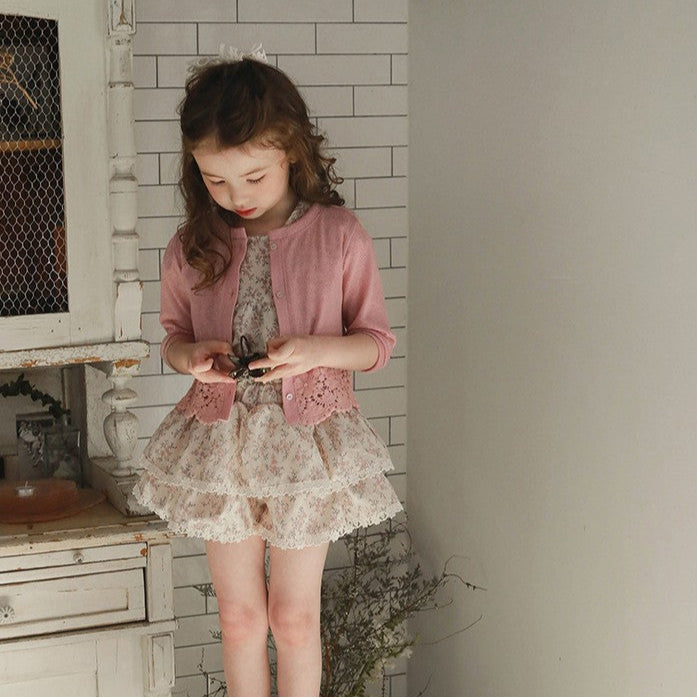 LACE CARDIGAN - PINK