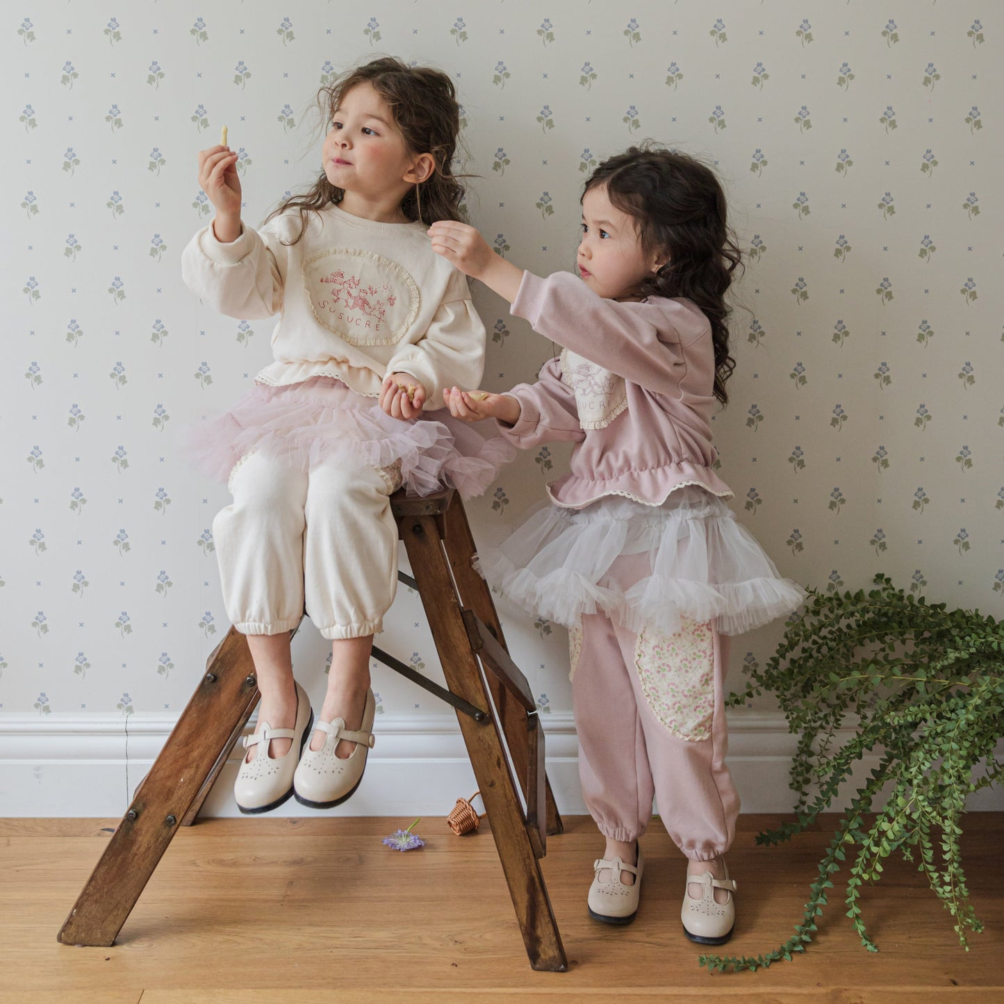 Kids Jogger Floral Patch Pants