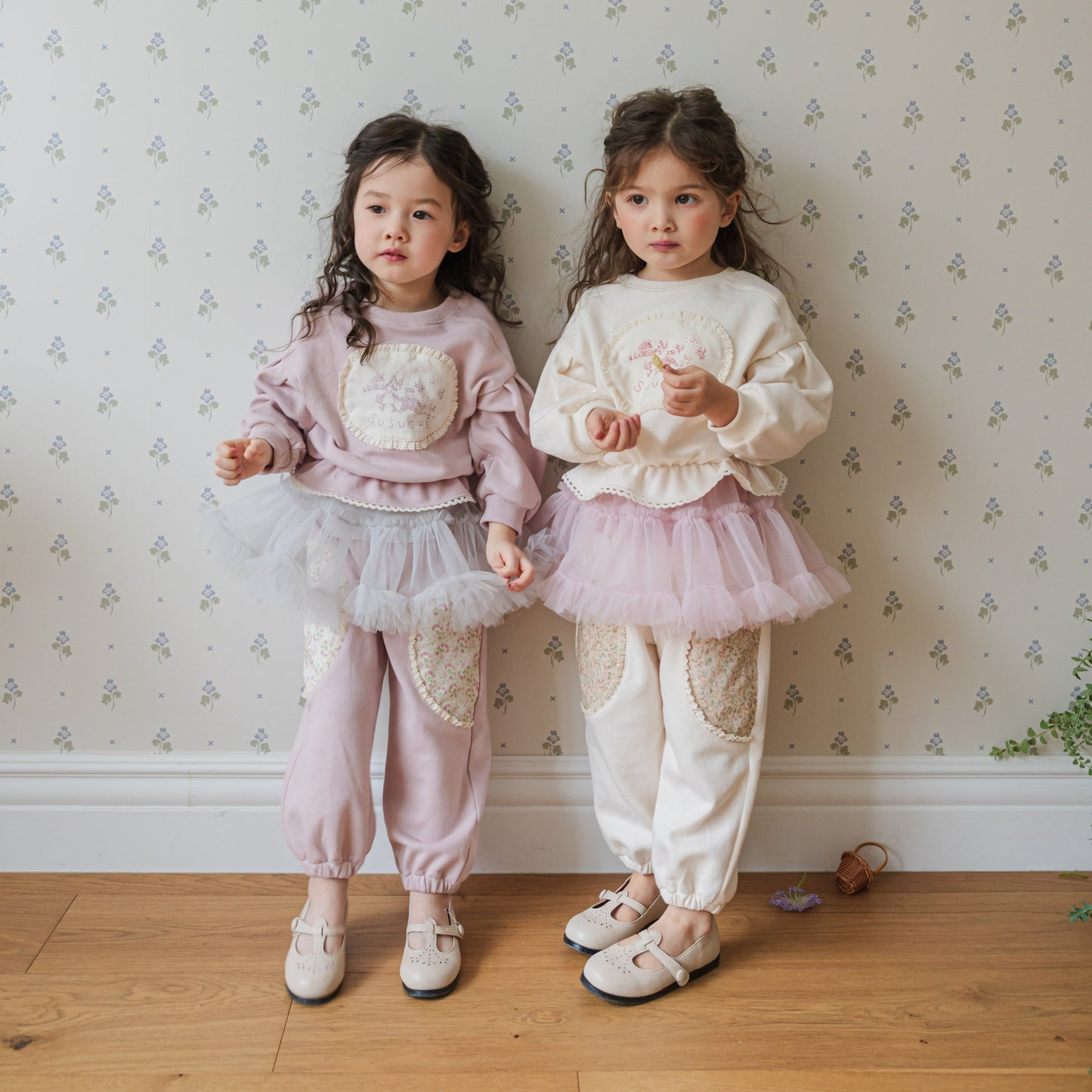 Kids Jogger Floral Patch Pants