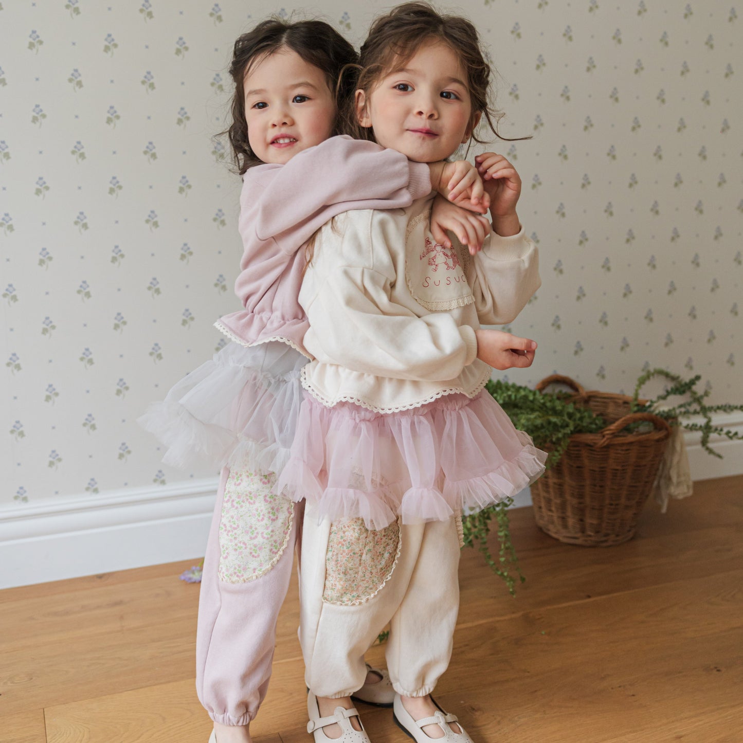Kids Jogger Floral Patch Pants