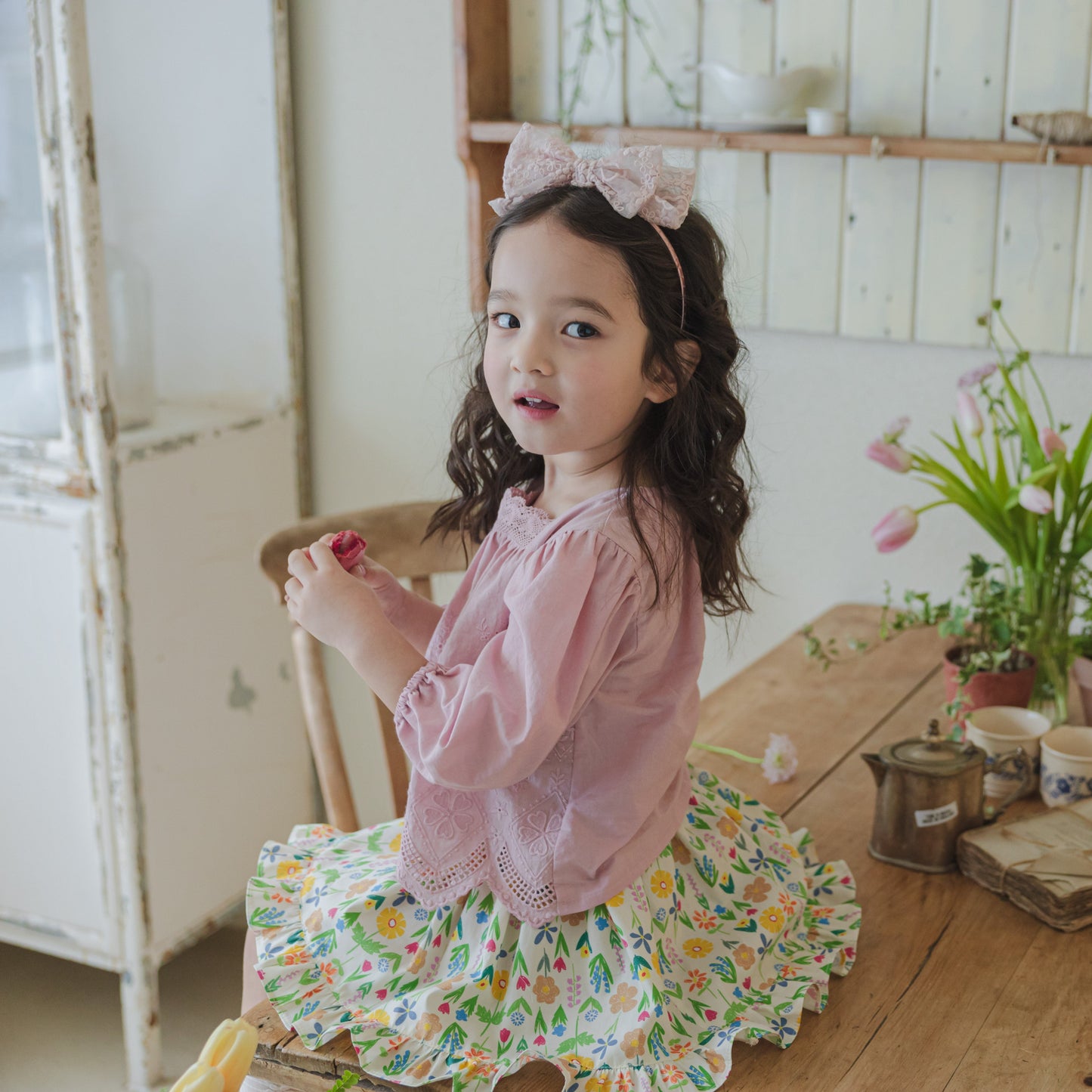 PASTEL COTTON BLOUSE - PINK