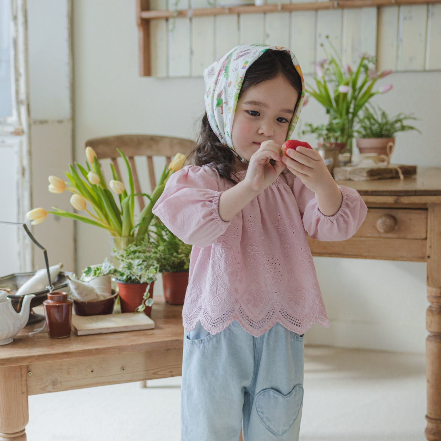 PASTEL COTTON BLOUSE - PINK