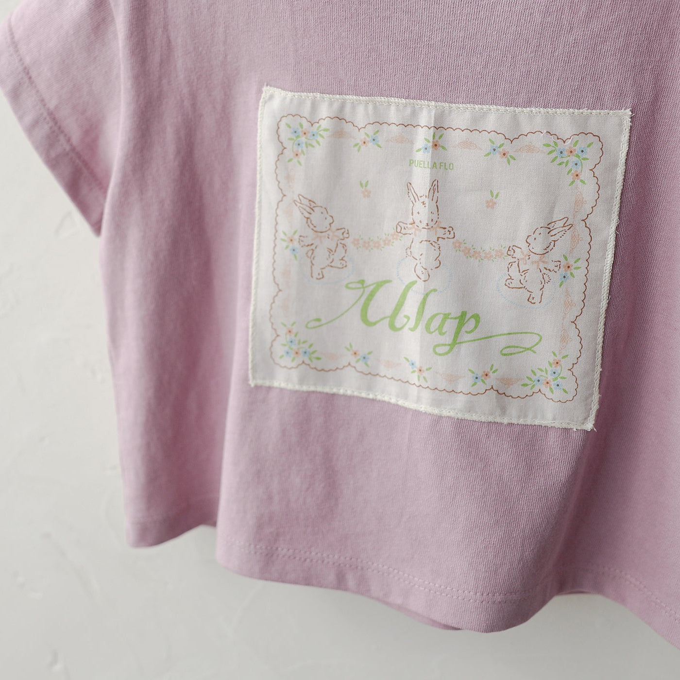 Bunny Patch Cotton T-Shirt – Pink