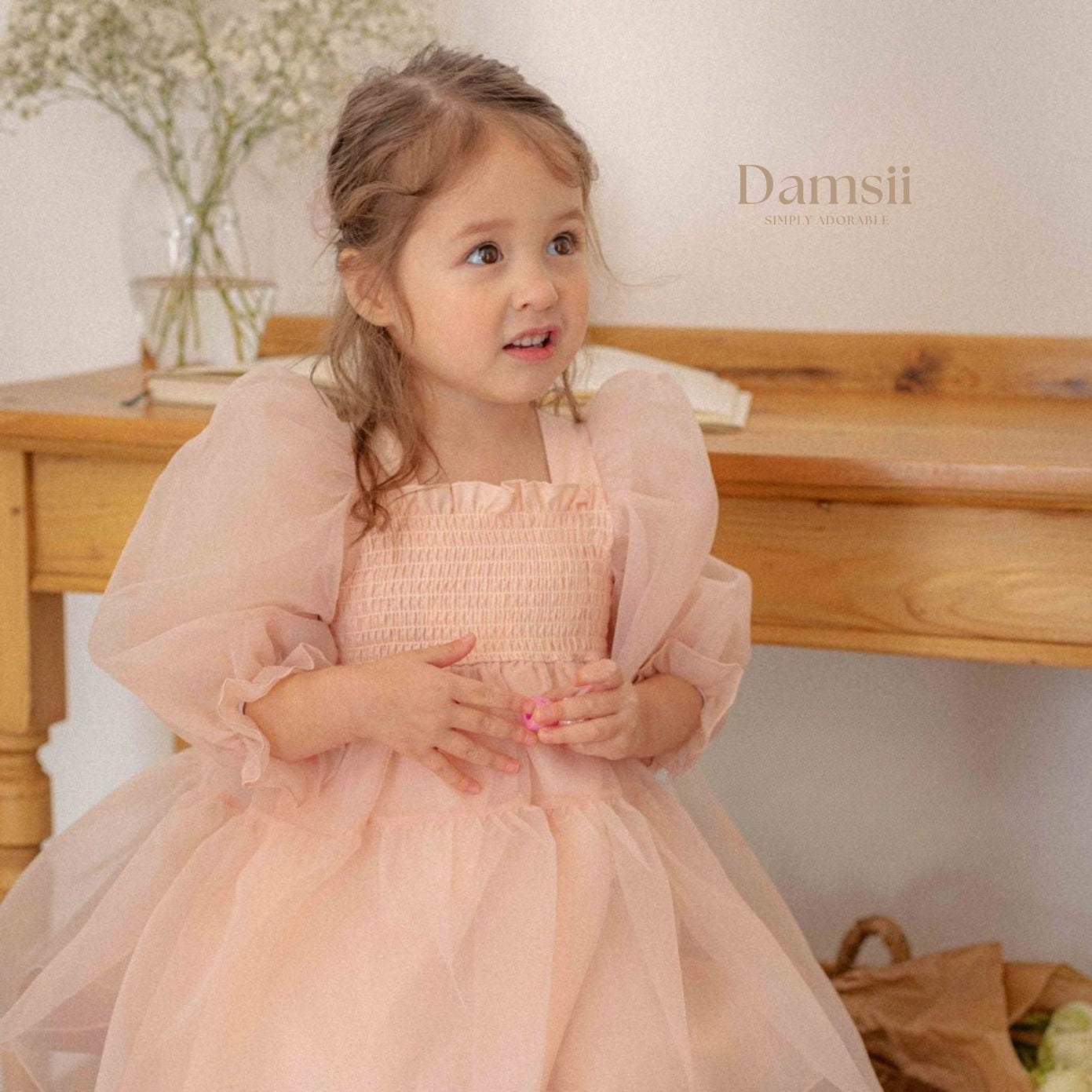 Peach Princess Tulle Dress