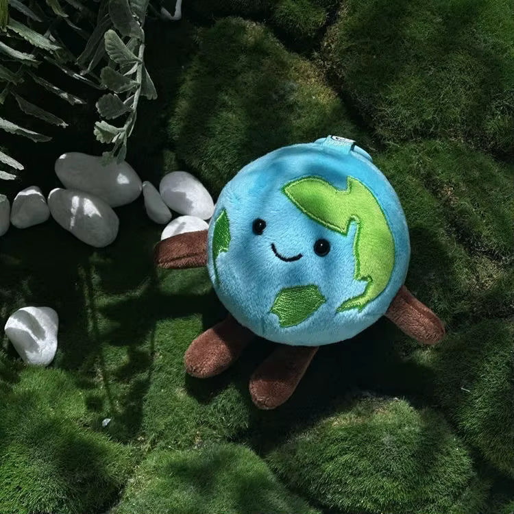 Small Earth Plush Toy KeyChain