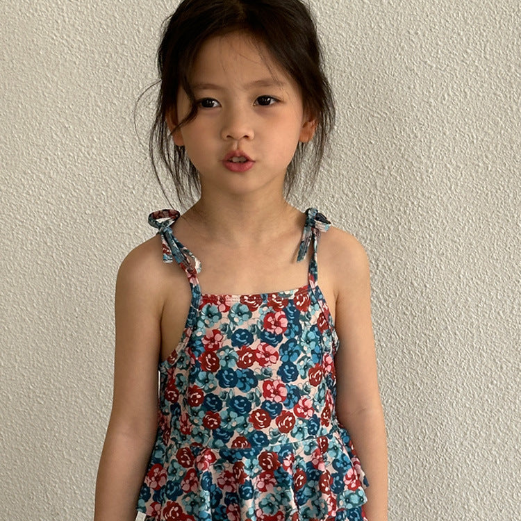 Floral Ruffle Two-Piece Swimsuit
