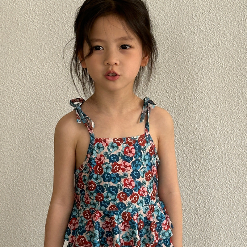 Floral Ruffle Two-Piece Swimsuit