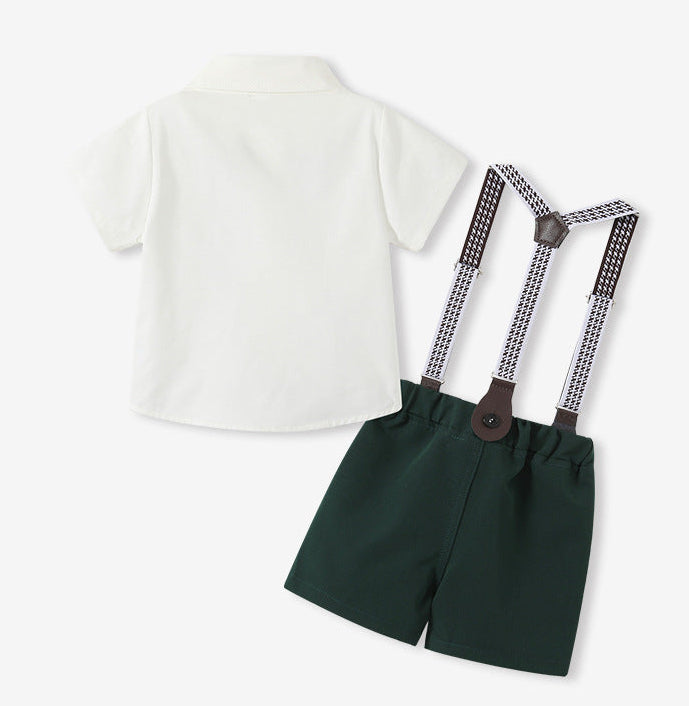 BOYS SUMMER DARK GREEN TWO-PIECE