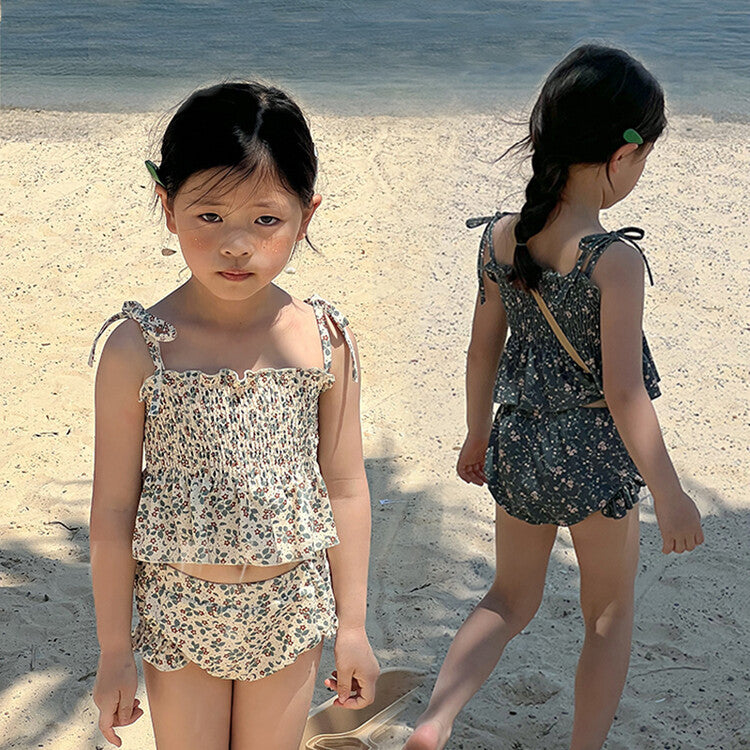 Floral Beach Two-Piece Swimsuit - Cream
