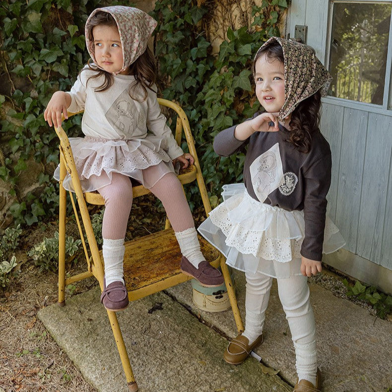 Kids Tutu Leggings with Puffy Skirt