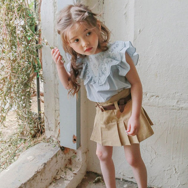 Frill Lace Collar Cotton Blouse