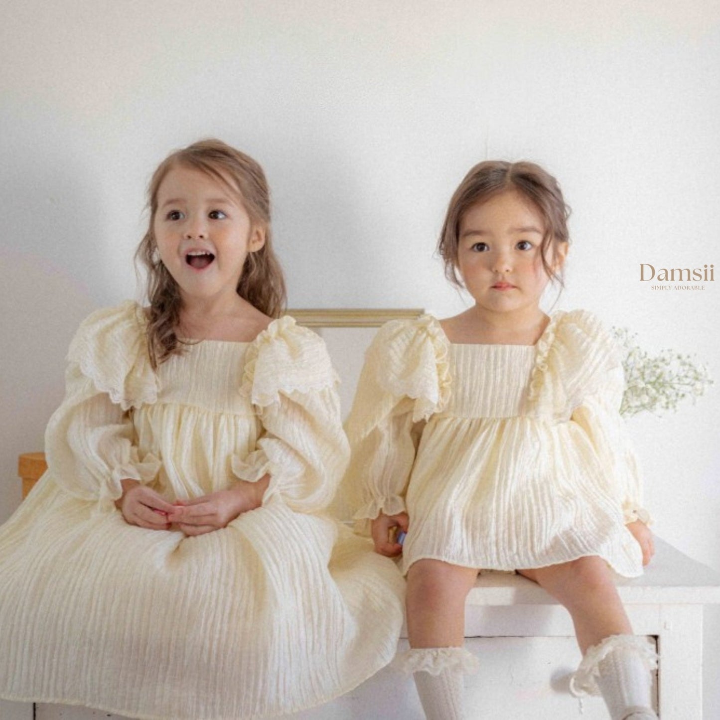 LILY FRILL DRESS - CREAM