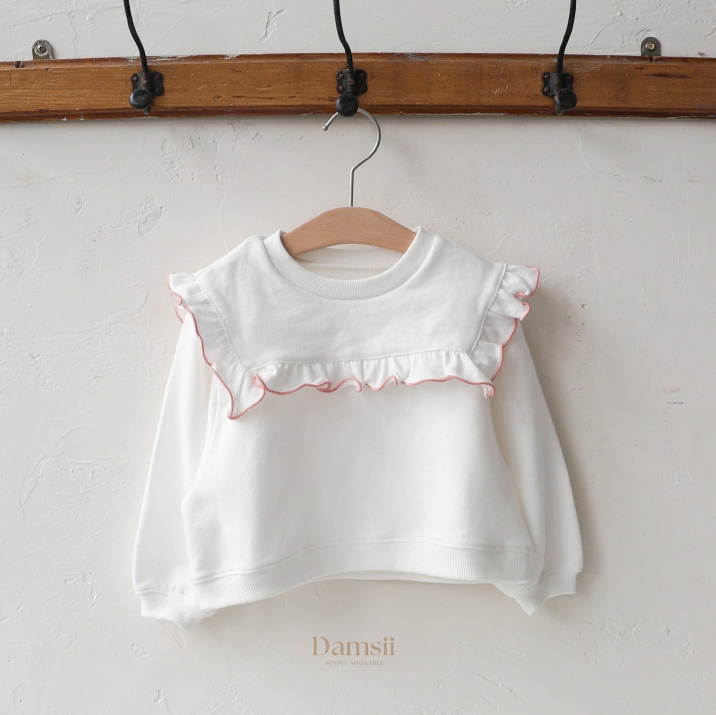 FRILL SWEATSHIRT - IVORY