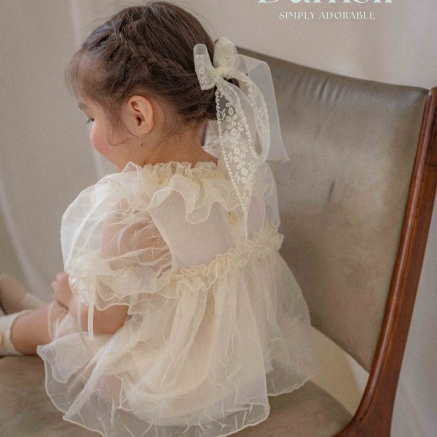 Girls Lace Ribbon Hair Clip