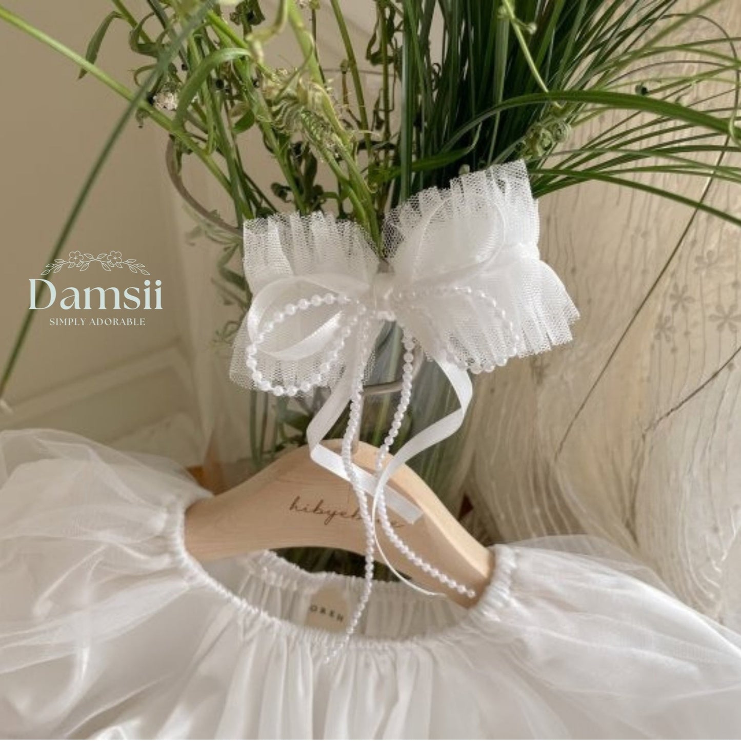 Girls Pearl Bow Hair Clip
