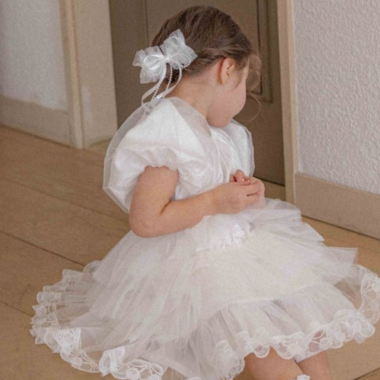 Girls Pearl Bow Hair Clip