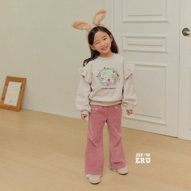 GIRLS BUNNY PRINT SWEATSHIRT