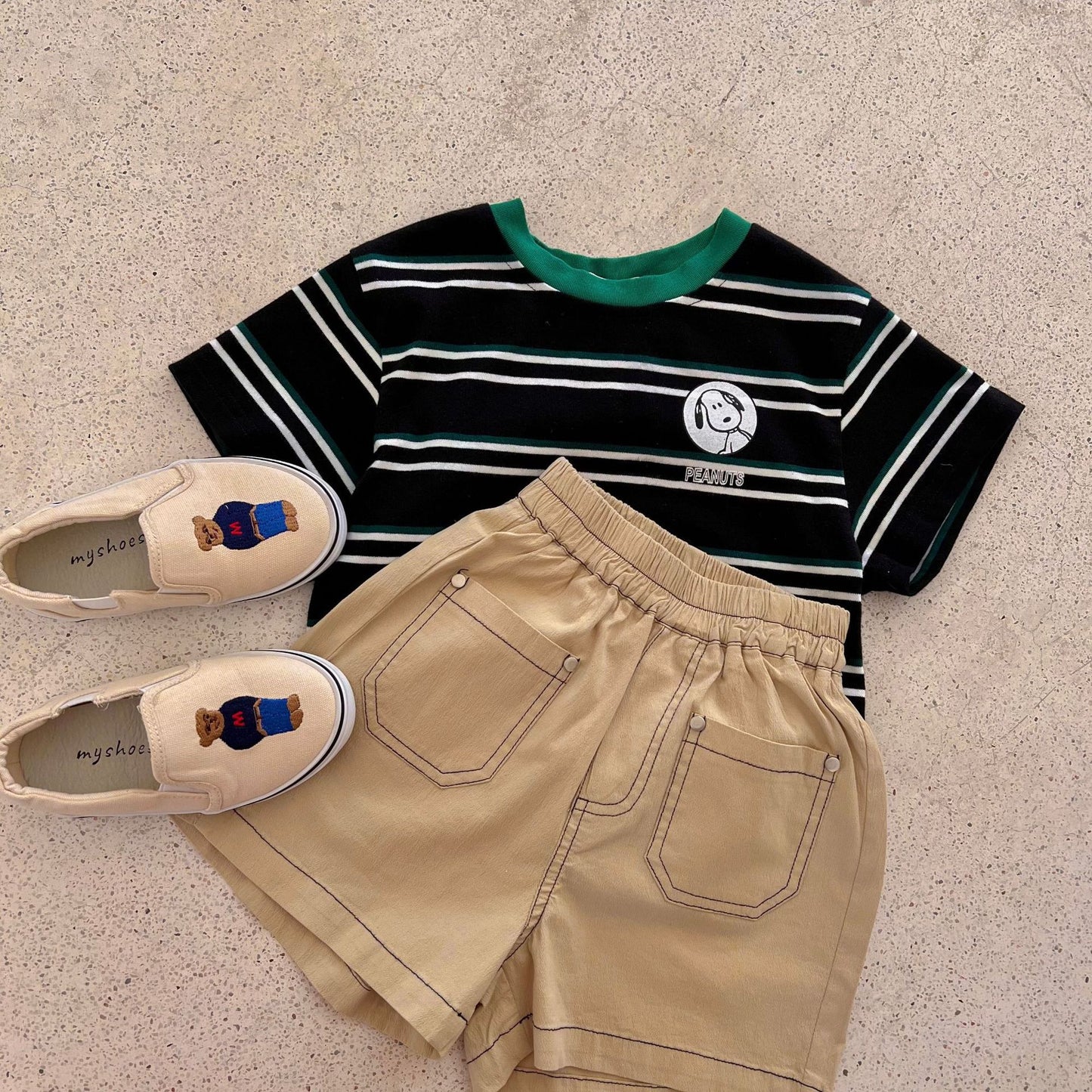 PEANUTS STRIPED T-SHIRT