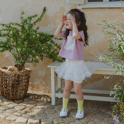 Bunny Patch Cotton T-Shirt – Pink
