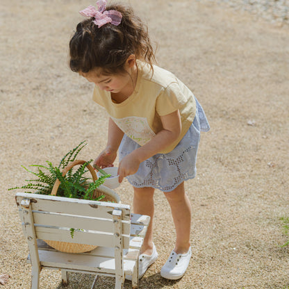 Bunny Patch Cotton T-Shirt – Yellow