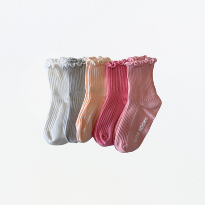 [SWEET SALE] Non-Slip Baby Socks with Ruffle Cuffs - 5 colors
