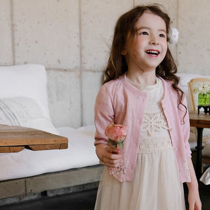 LACE CARDIGAN - PINK