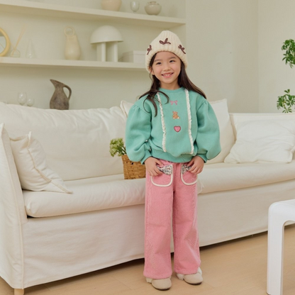 GIRLS TEDDY BEAR SWEATSHIRT