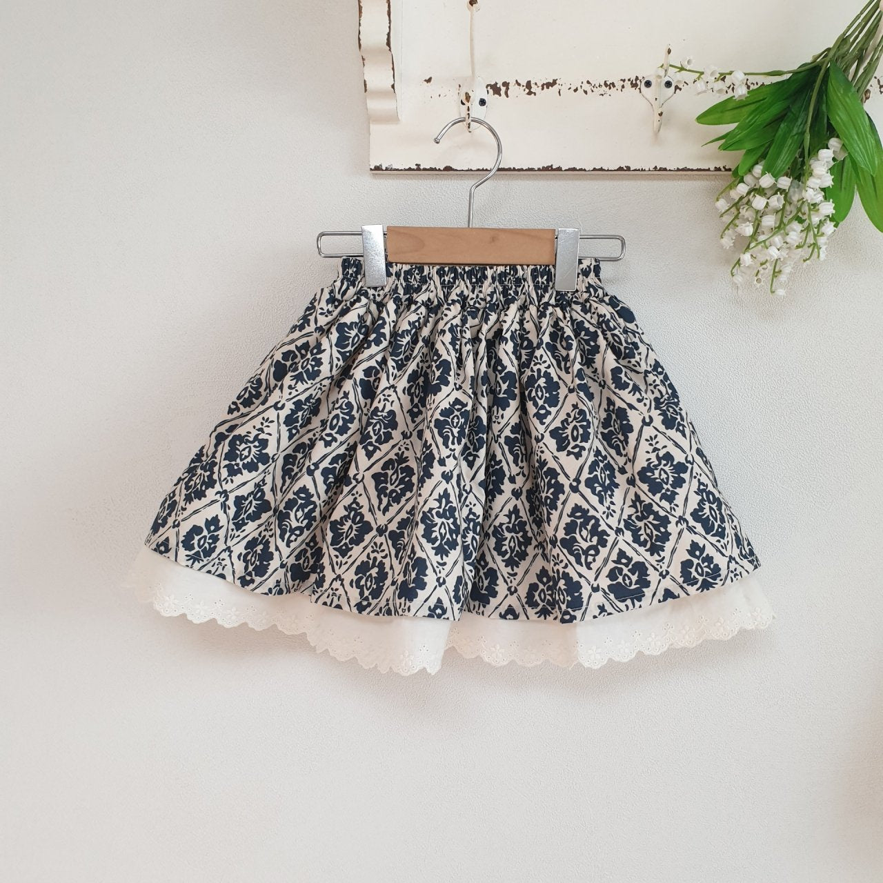 GIRLS PAISLEY PRINT RUFFLE SKIRT