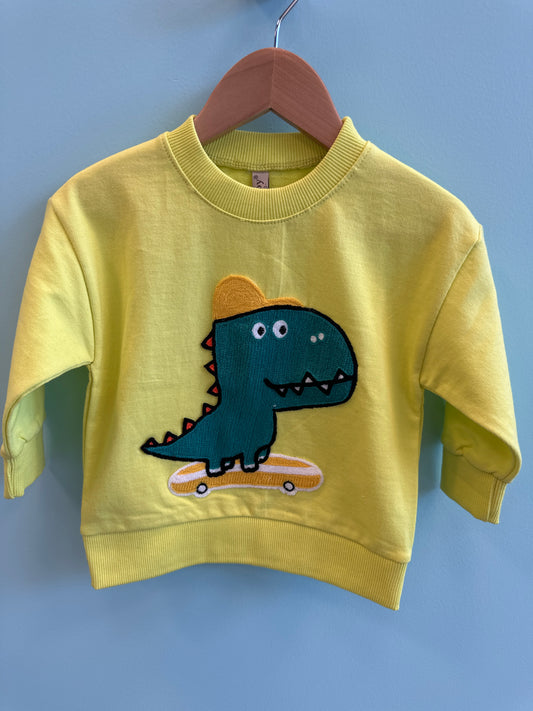 BOYS DINOSAUR SWEATSHIRT (2 COLORS)