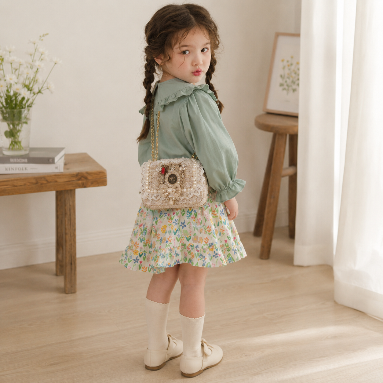 Kids Princess Pearl Handle Bag (5 types)