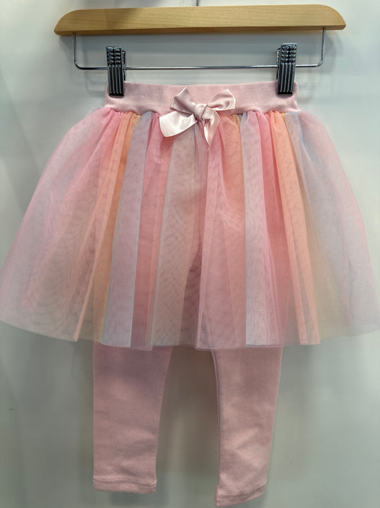 KIDS PUFFY RAINBOW SKIRT LEGGINGS