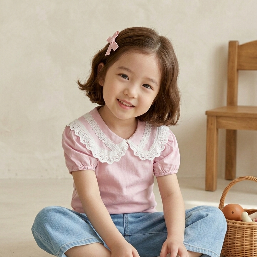 Lace Peter Pan Collar Tshirt (3Colors)