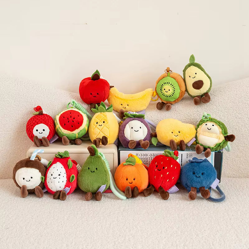 Soft Stuffed Fruits Plush Keychain