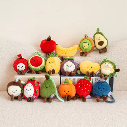 Soft Stuffed Fruits Plush Keychain