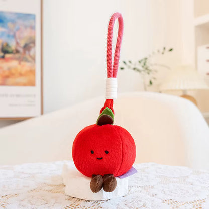 Soft Stuffed Fruits Plush Keychain