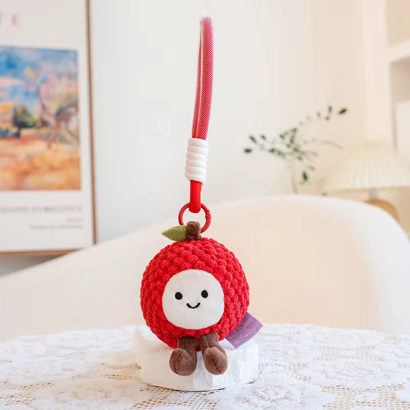 Soft Stuffed Fruits Plush Keychain