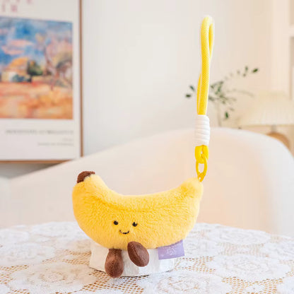 Soft Stuffed Fruits Plush Keychain