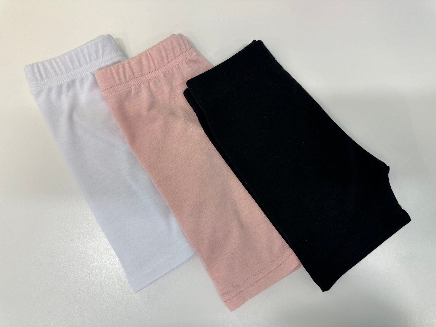 GIRL'S PLAIN COTTON BIKER SHORTS