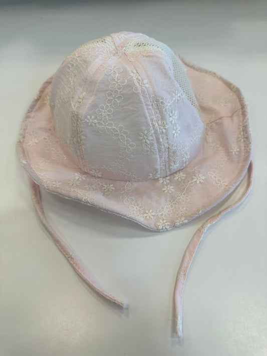 Toddler Adjustable Pink Frill Lace Hat
