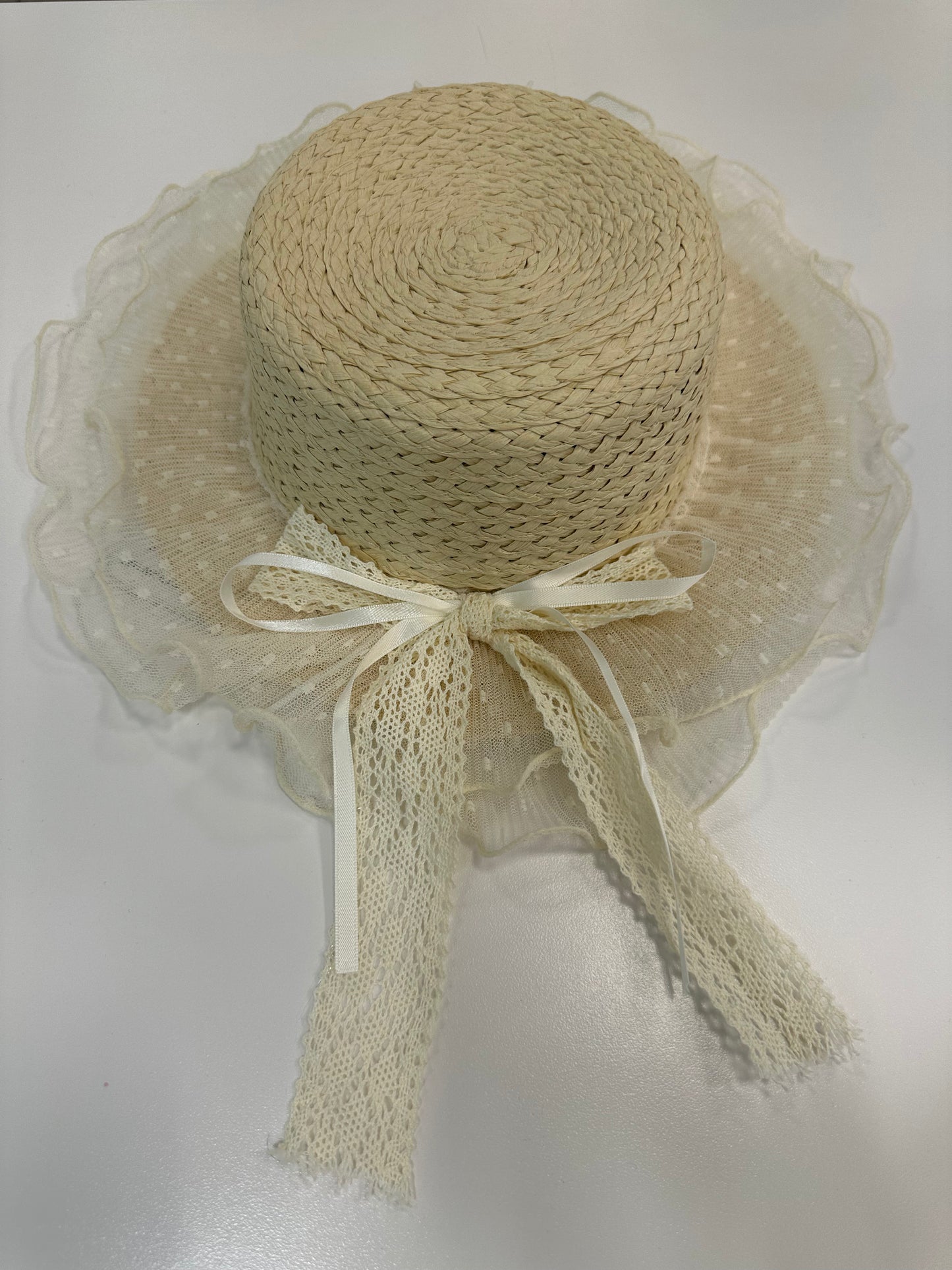 KIDS LACE STRAW HAT